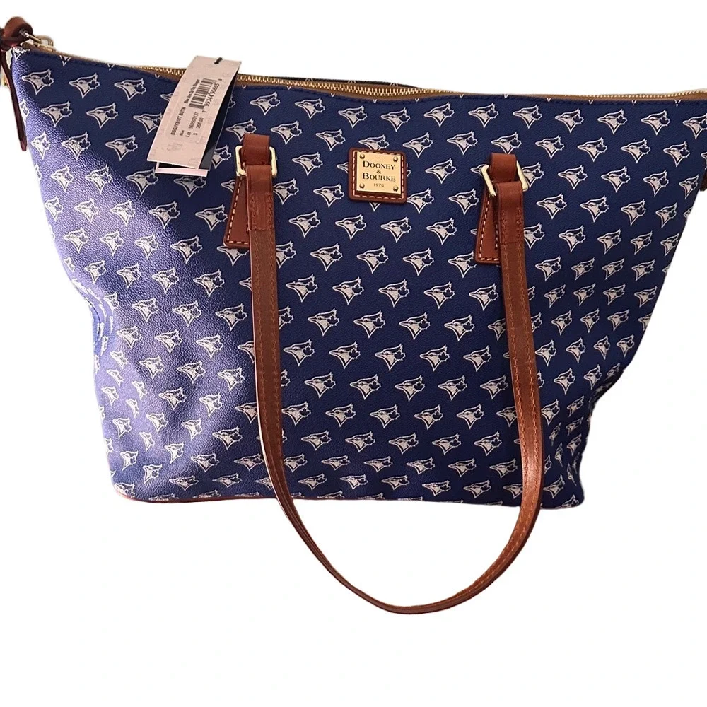 Dooney & Bourke Toronto Blue Jays MLB Baseball Shopper Tote Sports NWT Preppy